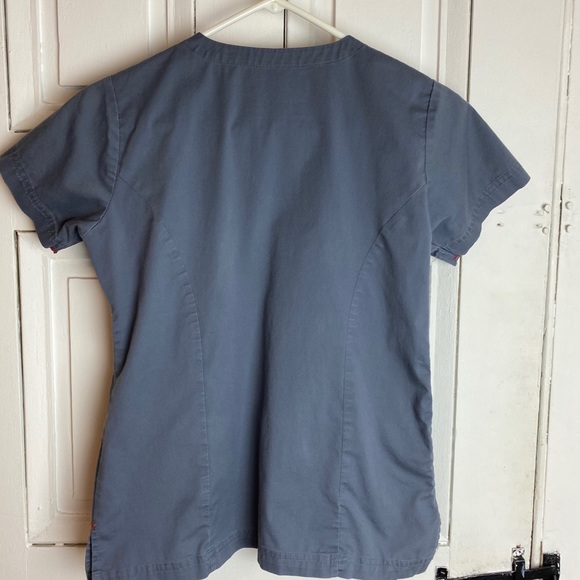 Bring It On Women’s mock wrap solid scrub top - Picture 2 of 7